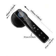 Cerradura electrónica de puerta inteligente 4 en 1 con huella digital y contraseña, panel táctil, bloqueo automático, fácil instalación sin perforación - Negro - Ver 4