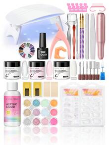 COSCELIA All-In-One Acrylic Nail Kit For Beginners, Nail Extension Starter Set With 30ml Acrylic Liquid 3 Colors 10g Pink White Clear Acrylic Powder, Home DIY Acrylic Nails Manicure - Multicolor - View 13