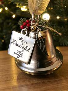 1pc Angel Wing Wind Chime, Suitable For Christmas Tree Decoration And Outdoor Hanging - A - View 6