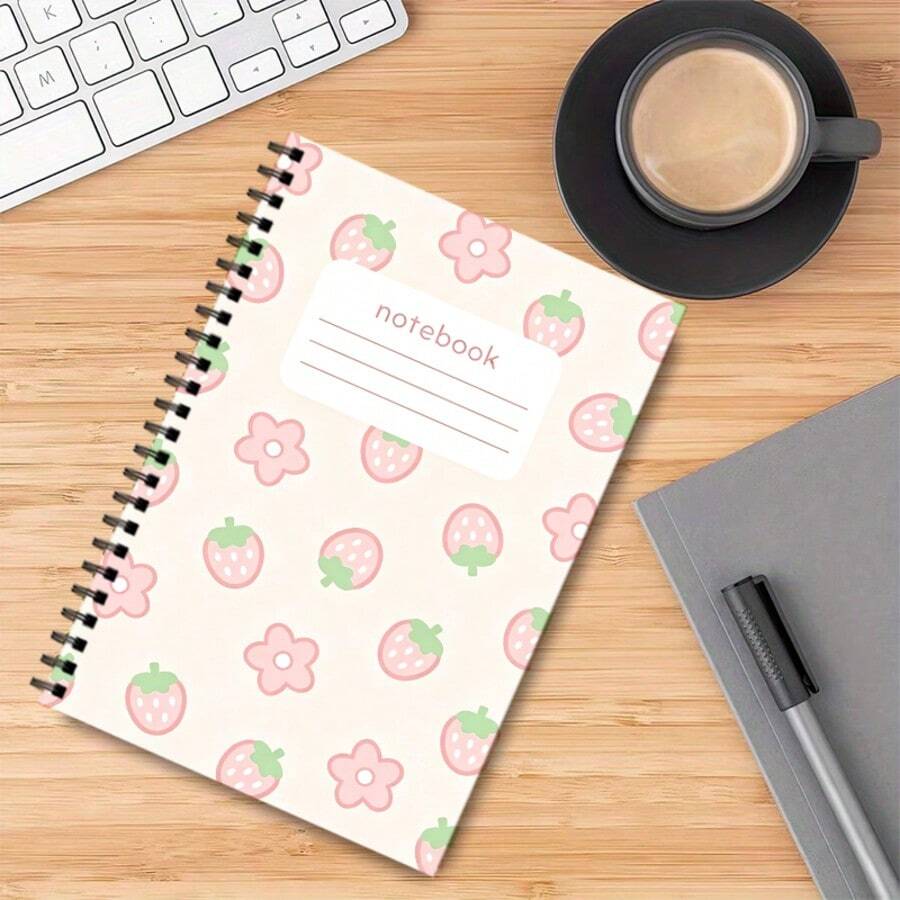 1 Pink Aesthetic Notebook, Perfect For Study Materials, Travel Journal, Office Essentials, Perfect Gift For Friends, Sisters, Or As A Notebook For University And School Courses - A5 - View 1