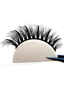 7 Pairs 20mm Russian Strip Lashes, Wet Look, Grafted Look, Spiky Lash Extensions Manga Lashes, Natural Soft Fluffy Mink Lashes 3D False Eyelashes Russian Volume Lashes False - Black - View 10