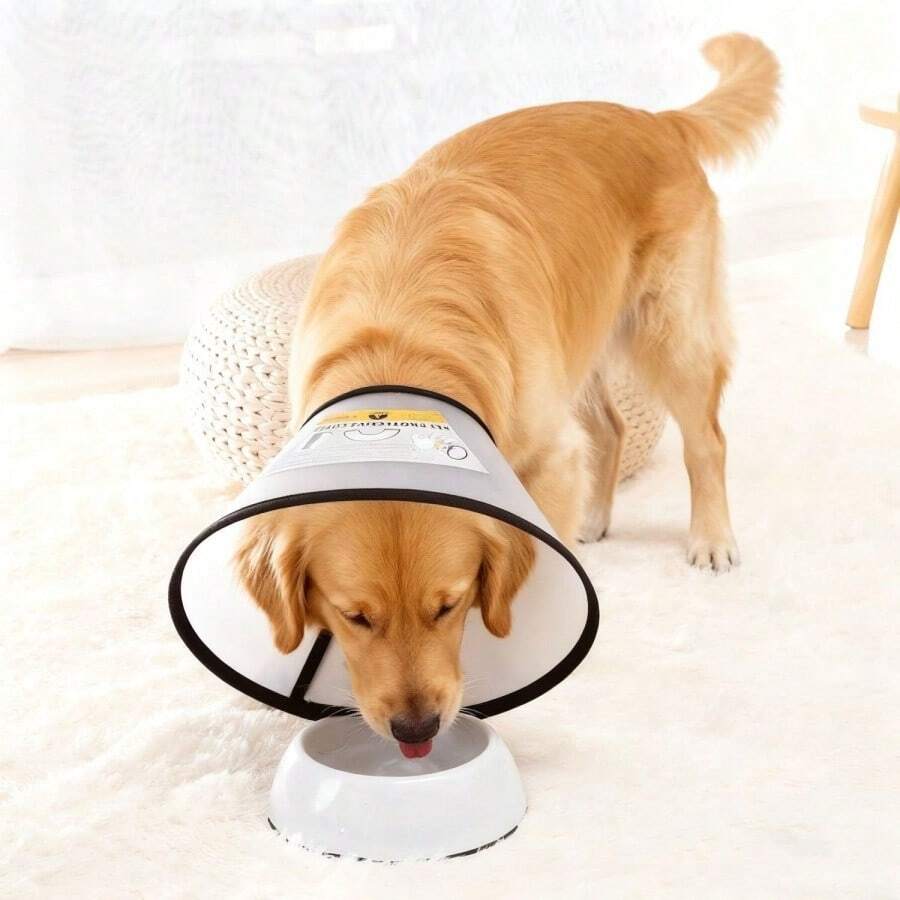 Pet Elizabeth Collar For Cats And Dogs, Adjustable Anti-Licking And Biting Neck Collar, Post-Surgery Protective Cone For Cats And Dogs - Multicolor - View 1