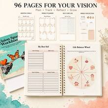 My Vision & Growth Journal For Goal Planning - Personal Growth Workbook For Life Balance, Weekly Reset And Procrastination Control, Journal - For Office Professionals And Busy Entrepreneurs - A5 - View 3