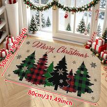 1/2/3pcs Christmas Theme Kitchen Rug, Flannel Kitchen Mat, Soft Comfortable Absorbent Non-Slip Machine Washable With Anti-Slip Backing, Suitable For Multiple Scenes: Entrance, Living Room, Bedroom, Kitchen, Dining Room, Bathroom, Laundry Room, Hallway, Christmas Holiday Home Decor Floor Mat - Multicolor - View 12