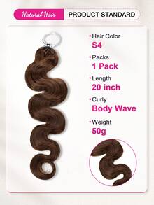 ISEE Body Wave Mermaid Braids Crochet Human Hair 16-24 Inch Pre-Separated Chocolate Brown For Boho Braids & Miracle Knots - S4 - View 4