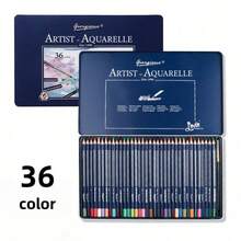 Water-Soluble Colored Pencil Set, Thick Triangular Wooden Body, Exquisite Drawing Colored Pencils - Multicolor - View 10