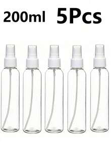 5pcs/Set Small Plastic Spray Bottles, Portable Refillable Containers, Suitable For Travel, Facial Mist And Perfume, Transparent PET Mini Sprayers, Travel Portable Cosmetic Accessories - Multicolor - View 16