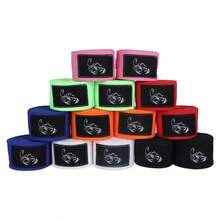 2pcs 5m Boxing Sweat-Absorbent Hand Wraps, Muay Thai Hand Wraps, Sanda Bandages, Taekwondo Sports Elastic Hand Wraps - Multicolor - View 2