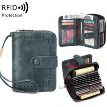 FOREVER MIYIN RFID Blocking Short Zip Purse For Women, Accordion Multi‑Card Slots Snap Button Wallet, Large Capacity Clear ID Slots With Wrist Strap For Daily Use - Multicolor - View 20