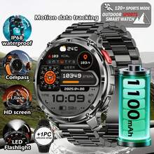 JIAYAOO Rugged Smart Watch For Men, 1.7" HD Round Display, 1100mAh Long Battery, BT Calling, Built-In LED Flashlight, Waterproof Outdoor Fitness Watch With 100+ Sports Modes For Camping, Hiking, Running, Cycling And Daily Wear - View 11