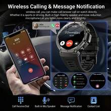 KENPANG GPS Positioning Outdoor Sport Smart Watch For Men, Built-In Compass Altimeter Barometer, 170+ Sport Modes, 5ATM Waterproof Swimming, Wireless Call & Notifications, Men's Fitness Tracker, 1.43-Inch AMOLED Full Touch Screen, Compatible With IOS Android - View 6