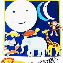 hoojojo 14Pcs Felt Storytelling Set, A Taste Of The Moon Storybook Theme, Classroom Interactive Props, Role-Playing Toy, Teaching Supplies, Early Learning Educational Toy, Back-To-School Essential - Multicolor - View 4