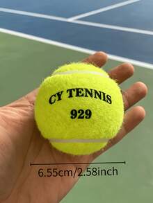 3pcs High Elasticity Tennis Training Balls, Durable And Wear-Resistant For Beginners, Training And Matches - Multicolor - View 3