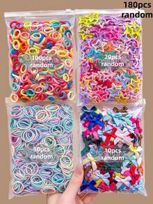 180/100/20/10pcs Colorful Multi-Style Hair Clips & Hair Ties Set, Durable & Non-Damaging, Sweet Basic Fashion Hair Accessories - Suitable For Girls And Young Girls, Daily, Vacation, School, Date - Multicolor - View 15