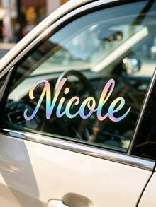 5/4/3/2/1 Inches Customized Name Stickers, Suitable For Windows, Water Bottles, Cups, Glassware And Wedding Occasions. Personalized Name Decals, High-Quality Vinyl Stickers, Customizable Letters, Suitable For Walls And Home Decor. - Multicolor - View 7