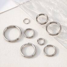 100Pcs 4-12mm Stainless Steel Double Ring Round Keyring Open Loop Connectors, Suitable For Handmade DIY Keychains, Dog Collars, Key Rings, Jewelry Accessories - Double Ring - View 8