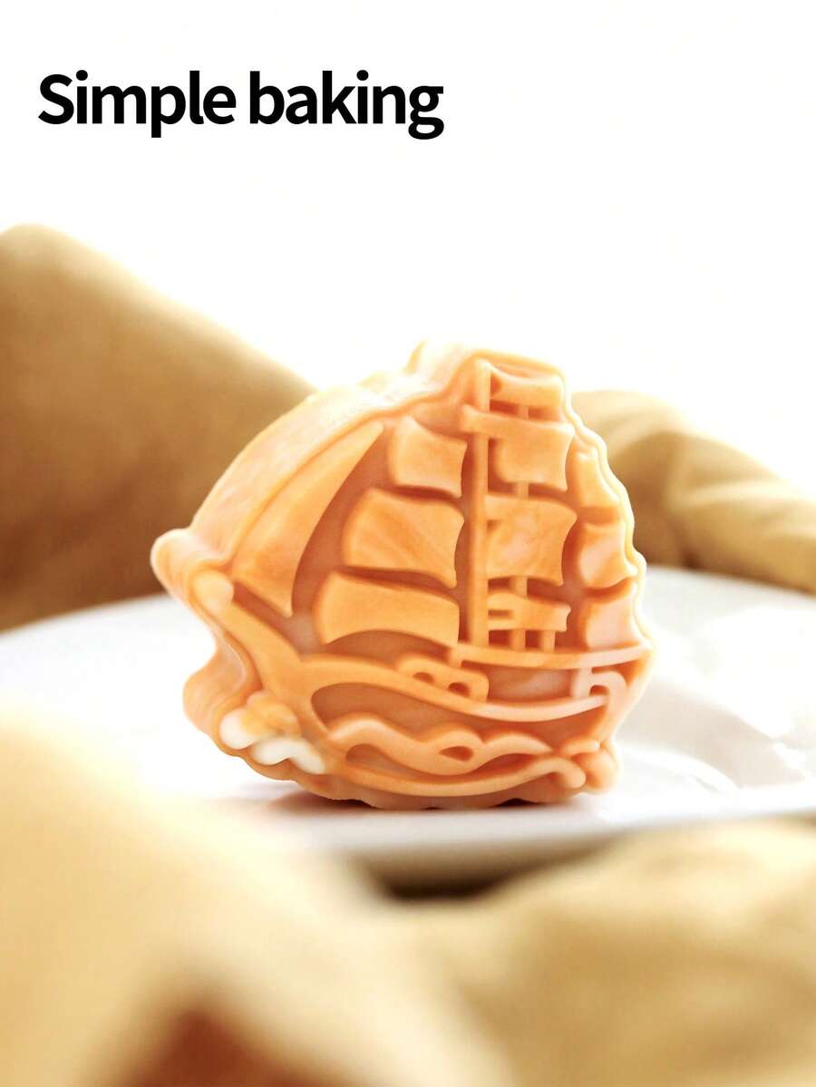 A Set Of Pastry Molds Featuring Sailboat Patterns. Mooncake Molds With Auspicious Meanings. Suitable For Making Gift Treats And Hand-Pressed Sweet Pastry Making Tools. Maamoul Mold. Date Palm Sugar Mold.