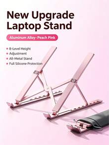 HP ZJ20 Portable Foldable Laptop Stand Vertical Computer Support Bracket Aluminum Alloy Heat Dissipation Stand 6-Level Adjustable Height Base Lightweight Storage Universal For Office And Home - View 13