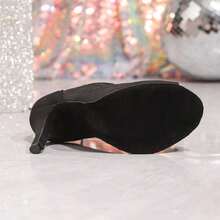 1 Pair Solid Color Nightclub Style Non-Woven Fabric Rhinestone Party All Season - Black - View 6