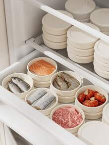 5/3/1pc Silicone Food Storage Containers, Multi-Functional Food Divider Boxes, Burger Patty Molds, Airtight Refrigerator Fresh Storage Containers For Storing Various Fruits, Vegetables And Meats, Suitable For Microwave And Dishwasher Use, -40°C To 230°C Temperature Range, For Grilling And Cooking, Kitchen Supplies - Multicolor - View 4