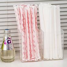 1pc Transparent Bar Straw Storage Box, Small Disposable Cup Organizer, Suitable For Straws, Coffee Stirrers, Disposable Cups And Capsule Coffee Storage Organizer - Multicolor - View 5