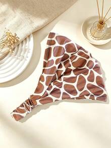 DUOJIAOYAN 1pc New Wide Leopard & Zebra Print Elastic Hair Band, Breathable Stretchy Headband For Daily Wear, Sports And Fitness - Multicolor - View 11