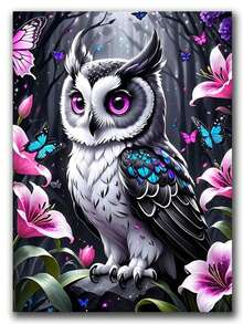 Owl Tree Diamond Painting Kits For Beginners DIY 5D Full Round Drill Diamond Art Dots Crafts For Home Wall Decor Gifts - round diamond - View 1