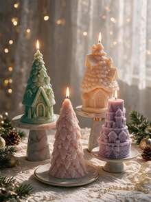 Christmas Tree Silicone Candle Mold Christmas Pine Tree Ornaments Silicone Mold Dinner Soy Wax Silicone Mould Christmas Decor - Multiple Styles - View 13