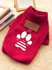 Comfortable And Cute Pet Clothing With Footprint Patterns, Plush Base Sweater That Can Be Pulled When Going Out. Hoodies Suitable For Daily Walking Of Cats And Dogs, With Multiple Colors To Choose From - Multicolor - View 18