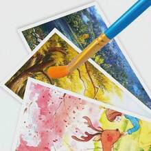 10pcs/Set Nylon Hair Watercolor Brush Set, Learning And DIY Acrylic Art Brushes, Perfect New Year Gift For Students And Artists. Suitable For Painting And Crafting, Suitable For Students And Adults - Multicolor - View 7