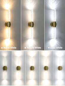 1/2pcs Rechargeable Bubble Crystal LED Wall Light, Night Light, Fairy Light, Remote Control Dimmable, Wireless Wall Lamp, Bedroom Light, Suitable As Bathroom Mirror Vanity Fill Light, Christmas Home Decor, 2200mAh - Crystal Style - View 13