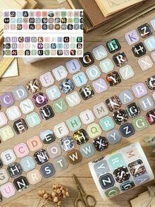 DanSoul 20 Sheets Large Vintage Aesthetic Letter Decorative Stickers Book, Pre-Cut Matte PET Creative Scrapbooking Material For Adults, Suitable For Planner Stationery Office DIY Collage - Planner Stickers - View 14