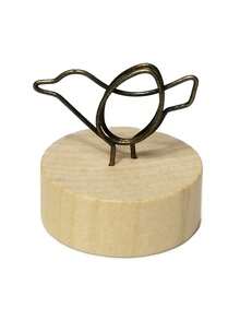1PC Wedding Place Card Holder, Wooden Photo Clip Stand, Table Number Display Rack, Metal Wire Memo Clip, Rustic Desktop Decor, Mini Photo Holder, Business Card Holder, Desktop Memo Stand, Party Table Decoration, Office Desk Accessory - Multiple Styles - View 13