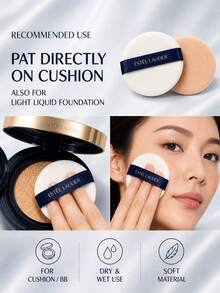Estée Lauder 雅詩蘭黛粉撲,5.3cm,1入/3入/5入,柔軟可乾濕兩用,適用於氣墊粉底液上妝 - 粉撲 - 查看 7