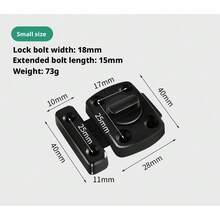 Zinc Alloy Door Lock Latch, 1/2/4 Pcs Rotating Door Bolt For Sliding & Swinging Doors, Water Resistant Security Latch For Bedroom, Bathroom, Cabinet And Home Use - Multi-color - View 2