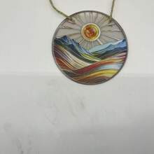 Cross-Border Style Series Indoor/Outdoor Colorful Decorative Acrylic Flat Round Disc Hanging Ornament - Multicolor - View 7