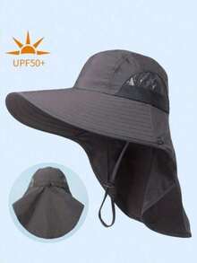1pc Men's Summer Sun Hat - Wide Brim Neck Protection Design, Comfortable, Durable, Unisex, Suitable For Hiking, Fishing, Cycling, Outdoor Leisure, Essential For Summer Travel, Great Gift For Holidays - Multicolor - View 3