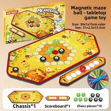 Family Parent-Child Magnetic Curved Ball Desktop Game, 2-Player Competitive Launching Strategy Board Game, Built-In Magnetic Adsorption For Stable Placement, Fun Curved Path Battle, Simple Game Rules, Cartoon Exquisite Game Board, Develop Children's Thinking Ability, Home Gathering Team Building, Children's Birthday Holiday Gift Toy - Multicolor - View 13