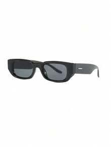 1 Pair Men's Black Oval PC Frame Vintage Wide Leg Rice Stud Personalized Street Snap Vacation Fashion Glasses - Multicolor - View 3