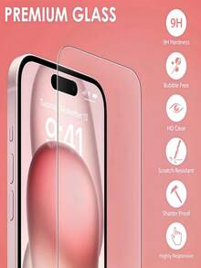 2 Packs 9H+ Hardness Tempered Glass Screen Protector | Scratch & Shatter Resistant Full Coverage Case Friendly | Compatible With IPhone 18 Pro/18 Pro Max/17/17 Pro/17 Pro Max/16 Pro Max/16/16 Plus/15 Pro Max/15/15 Pro/14 Pro Max/14/13/12/11 Pro Max | Holiday Phone Accessory Gift - Clear - View 6