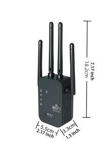 WiFi Repeater Signal Amplifier Router Extender Signal Booster Long Range Amplifier With Ethernet Port Dual Network Interface Internet Wireless Repeater For Home Cellular Communication Amplifier With Ethernet Port - EU C Type Plug(220-240V) - View 5
