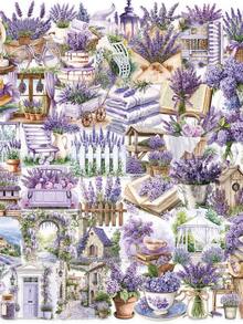50pcs Lavender Flower Sticker Pack, Decorative For Notebook, Planner, Diary, Luggage, Cabinet, Fridge, Photo Frame, Envelope, Greeting Card Stickers Funny Stickers Kindle Scrapbook Supplies Laptop Sticker School Supplies - Black - View 1