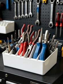 Multi-Slot Pliers Organizer, Tool Accessories, Storage Bracket,Desktop Hand Tool Tray, Garage Drawer Electrician Jewelry Hardware Storage Rack, Anti-Slip Workbench Tip-Nose Pliers Diagonal Pliers Placement Stand - Multicolor - View 4