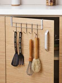 1 buah Gantungan Belakang Pintu Kabinet 24cm/9,45in, Rak Gantung Belakang Pintu Dapur, Rak Gantung Peralatan Dapur dan Handuk Hemat Ruang Tanpa Bor, Cocok untuk Sendok, Gunting, Sarung Tangan Oven, Handuk Kamar Mandi dan Organizer Gantung Pintu Penyimpanan Rumah, Rak Penyimpanan Dapur, Perlengkapan Dapur, Rak Penyimpanan, Rak Gantung, Peralatan Dapur, Organizer Dapur, Gadget Dapur - A - View 3