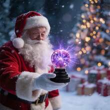 Smart Touch Plasma Lightning Ball Lamp, USB Powered & Battery Dual Power (Battery Not Included), Interactive Plasma Ball With Fingertip Touch Sensor, Black Base Science Experiment Decor Night Light, Suitable For Home Decoration, Holiday Gift, Creative Lighting - Magic Ball Light - View 12