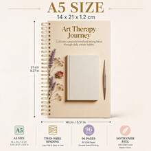 Mindful Art Journal For Self-Care And Emotional Healing - Mindful Reflection Book With Stress Relief Activities And Open-Ended Art Prompts - Self-Care Logbook For Women, Anxiety Relief Support Book - A5 - View 2