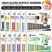 Flysea New Colorful Series 14pcs/Box, Vibrant Macaron Dopamine Gray Blue Green Brown And More Professional Acrylic Marker Pens, New Free Ink System, Multiple Color Combinations Available, Newly Launched, Better Quality, Smoother Writing Experience, Designed For Professional Artists - Sets - View 25