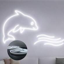 1pc USB Powered LED Neon Light Strip, Touch Dimmable Ultra-Thin Flexible Neon Rope Light, Soft Warm White/White Touch Switch Light, Suitable For Bedroom, Kitchen, Cabinet, Staircase Indoor Decoration - Neon - View 7