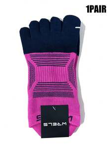 1 Pair/3 Pairs WRELS Unisex Toe Socks, Five-Toe Design, Mesh Material, Moisture-Wicking & Breathable, 3D Heel Design - Multicolor - View 22