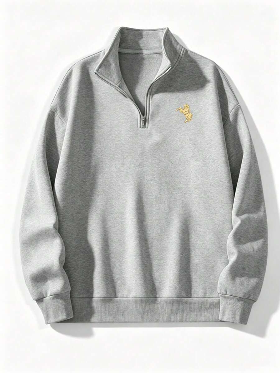 Impala Men Zip-Up Sweatshirts - Grey - View 1